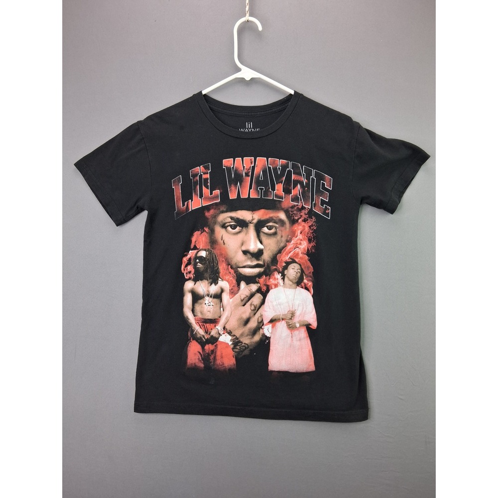 Lil Wayne T-Shirt Graphic Rap Tee Small Black Young Money Hip Hop Streetwear